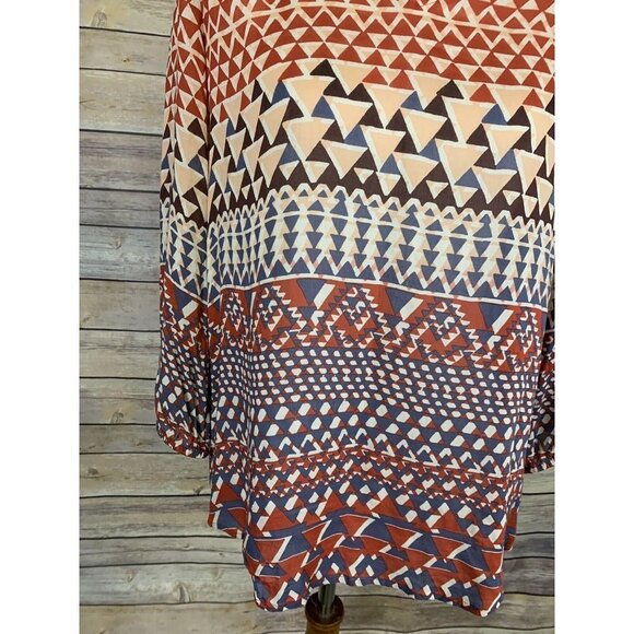 Lucky Brand Womens Small Blouse V Neck Keyhole - Picture 3 of 9